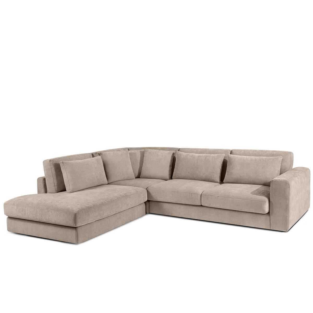 ECKSOFA links VERUS - Ecru, Holz/Holzwerkstoff (297/248cm) - KONSIMO®
