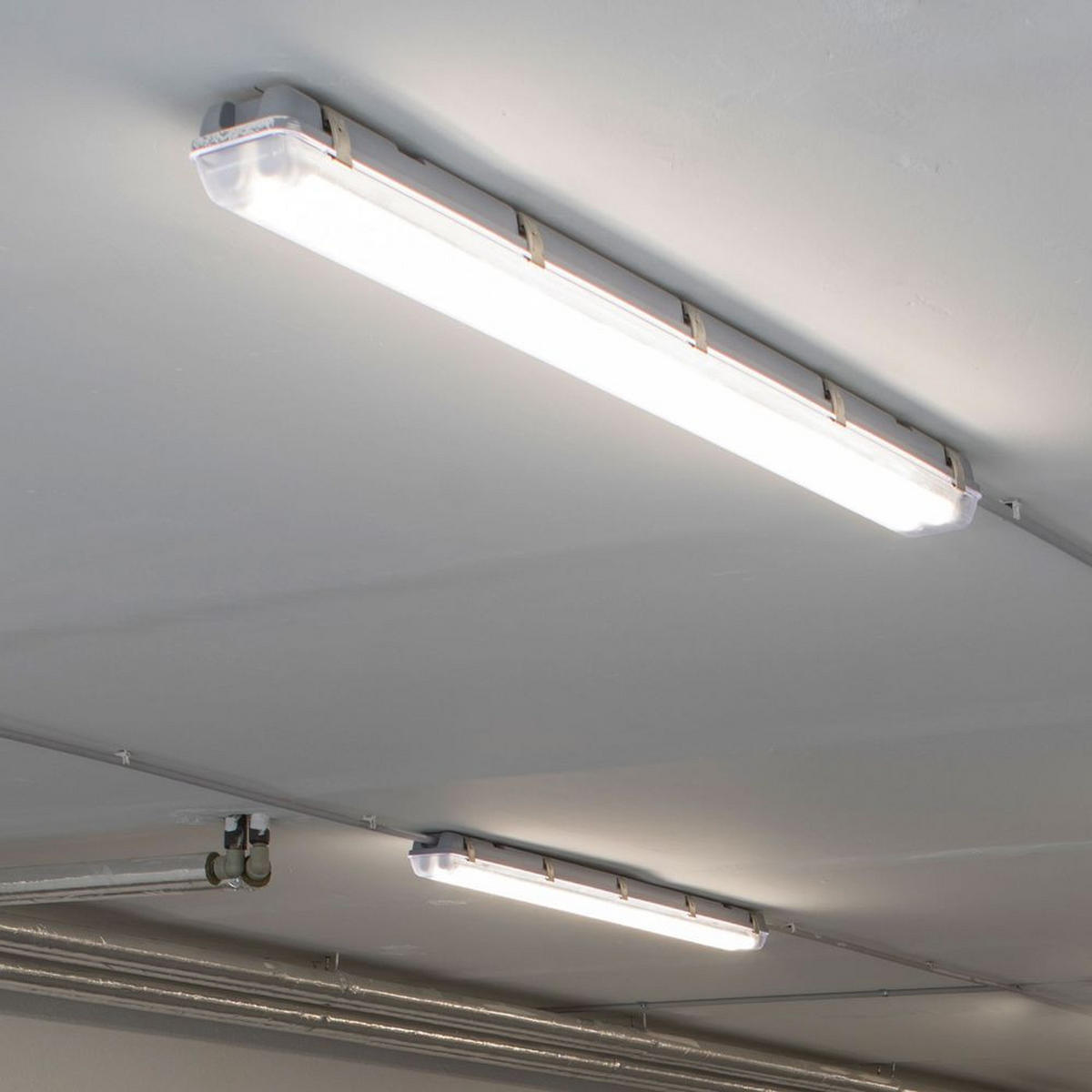 LED DECKENLEUCHTE Wannenleuchte Weiß - Weiß, Kunststoff (120/6.5/5.8cm)