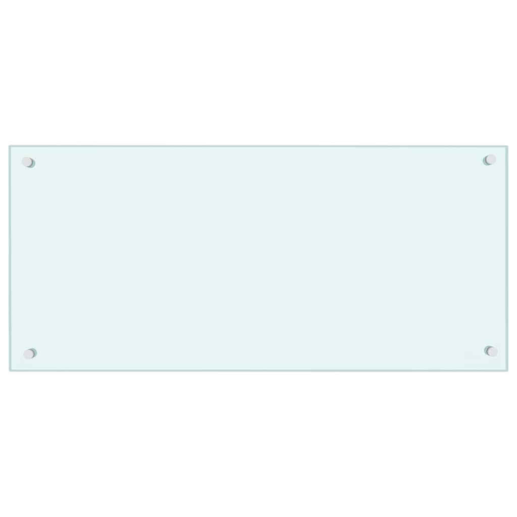 KÜCHENRÜCKWAND Glas 90x40 cm Weiß Wand-Spritzschutz - Weiß, Glas (90/40/0.6cm) - DELUKE