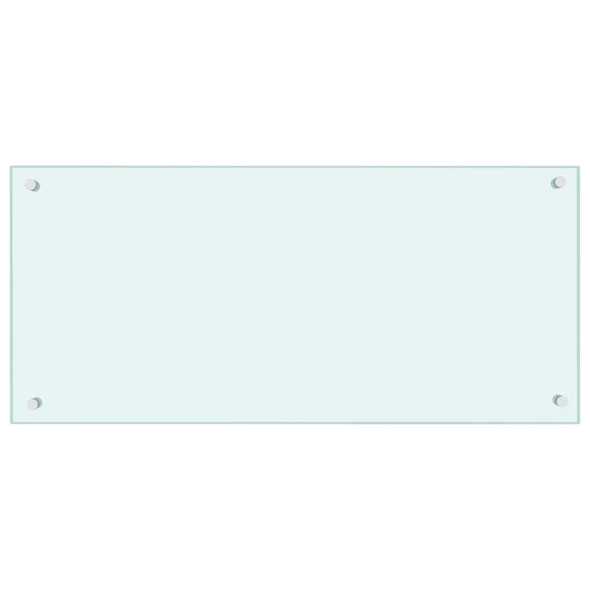 KÜCHENRÜCKWAND Glas 90x40 cm Weiß Wand-Spritzschutz - Weiß, Glas (90/40/0.6cm) - DELUKE