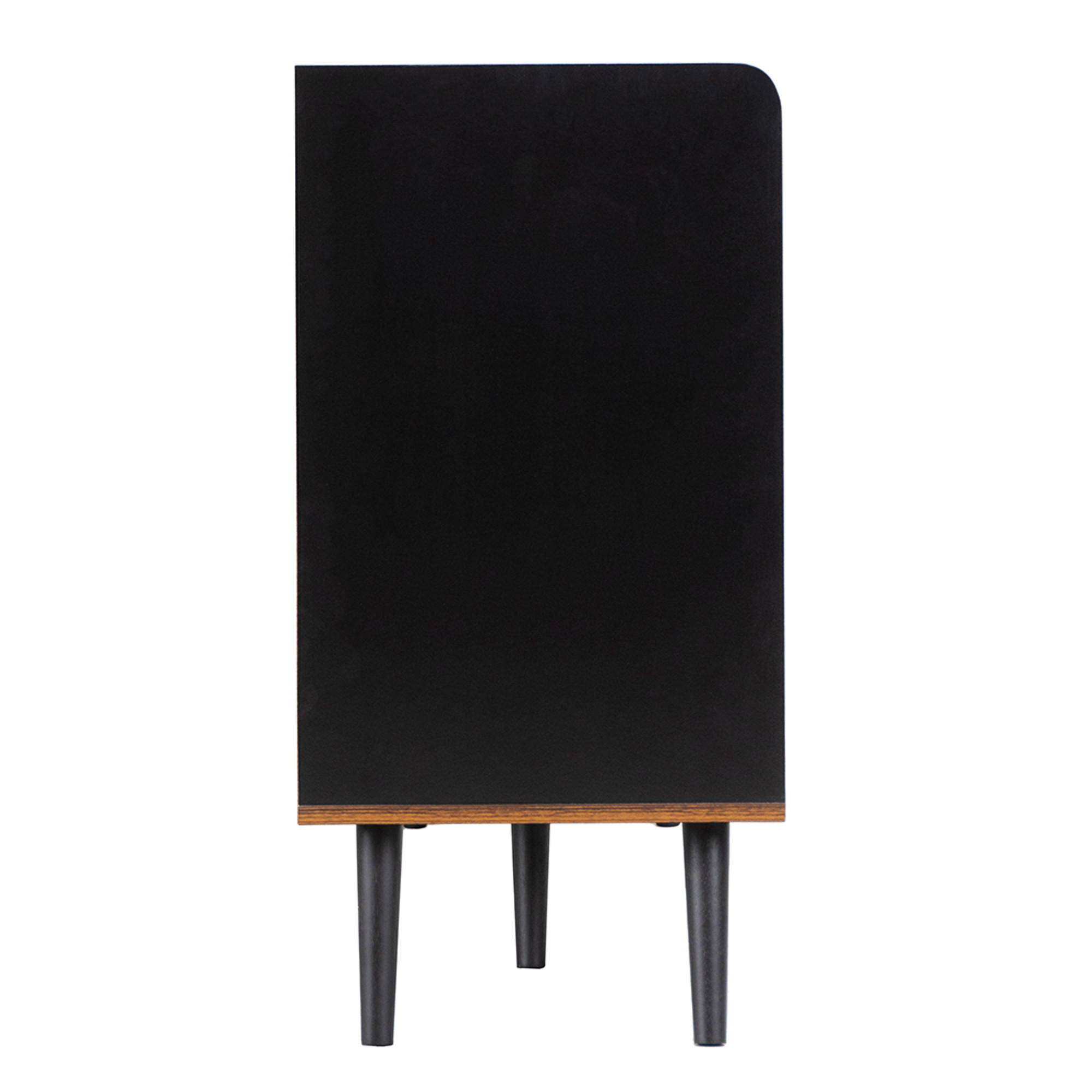 SIDEBOARD mit verstellbaren Einlegeböden, 117,5 x 40 x 80 cm, Schwarz, Spanplatte - Schwarz, Holzwerkstoff (117.5/80/40cm) - SONNENH
