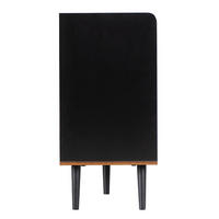 SIDEBOARD mit verstellbaren Einlegeböden, 117,5 x 40 x 80 cm, Schwarz, Spanplatte - Schwarz, Holzwerkstoff (117.5/80/40cm) - SONNENH