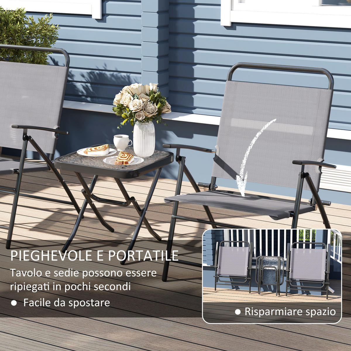 GARTEN-BEISTELLTISCHSET Grau 3 Stück - Grau, Naturmaterialien (70/64/87cm) - GiPP