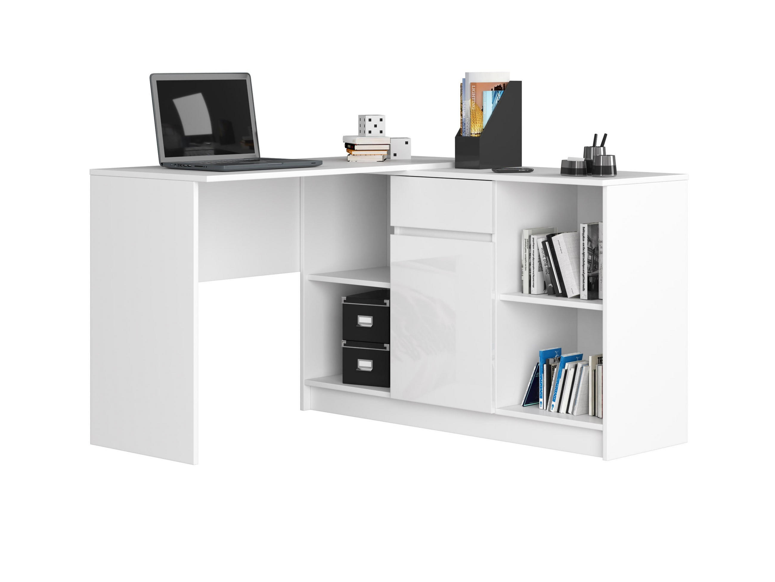 RAUMHIRSCH FURNITURE PSACÍ STŮL Bílý, bílý lesk 79/120/126