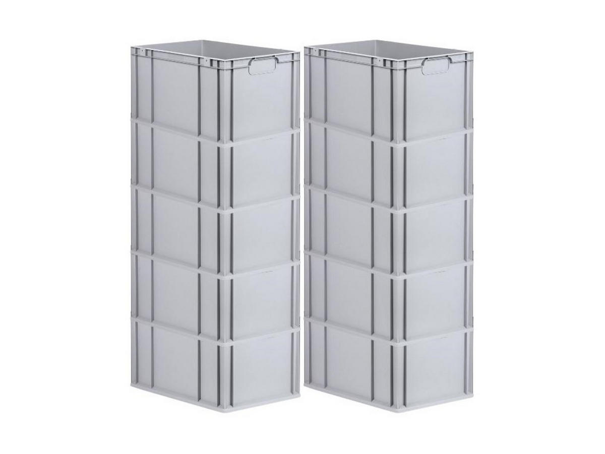 EUROBOX Nextgen Economy Griffe Geschlossen 32x40x60cm 65 Liter - Grau, Kunststoff (40/32/60cm) - PROREGAL