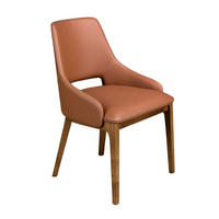 STUHL Braun Walnuss 54/61/83 cm - Braun, Leder/Holz (54/83/61cm) - ANGEL CERDA