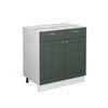 KÜCHENUNTERSCHRANK Fame-Line Grün-Gold Landhaus 80 cm ohne AP - Weiß/Grün, Holzwerkstoff (80/82/51.6cm) - Vicco
