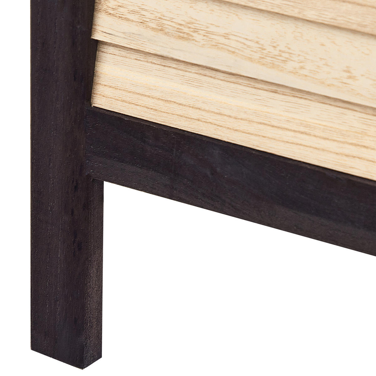 SEPARATOR DE CAMERĂ 4 piese maro/negru 164/170 cm Brennerbad - maro/negru, lemn (164/170/2cm) - Beliani