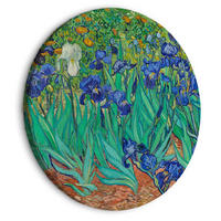 RUNDES BILD Blau 60/60 cm - Blau/Grün, Textil (60/60cm) - KUNSTLOFT