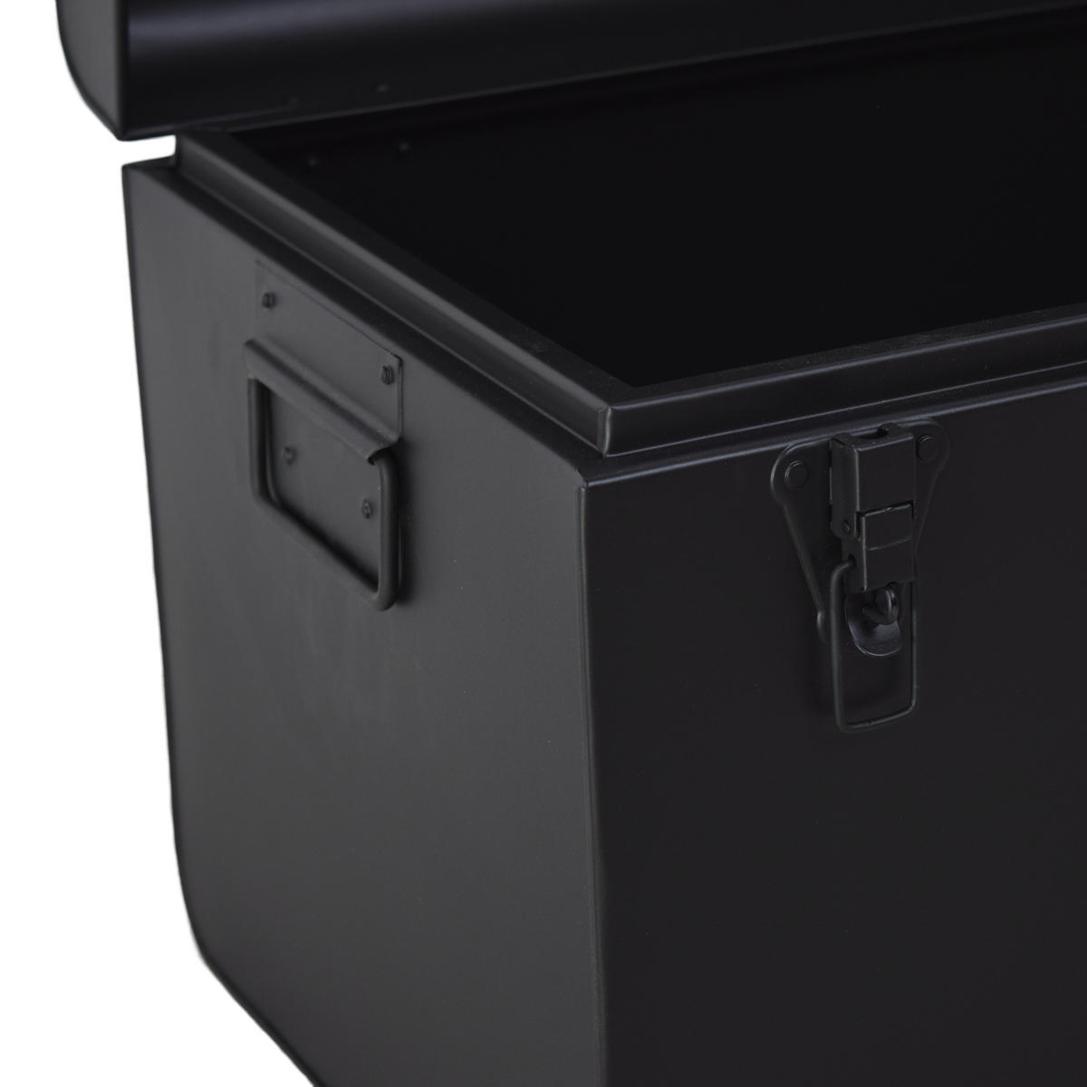 AUFBEWAHRUNGSTRUHE Kris Schwarz - Schwarz, Metall (50/31/31cm) - LOFT42
