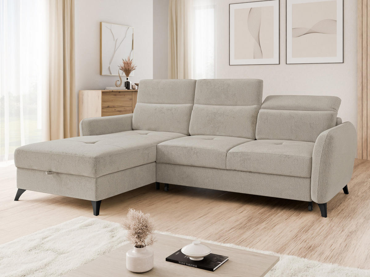 COLTAR Talia, Stanga LC-2R - bej/negru, material plastic/material textil (238/167cm) - MIRJAN24