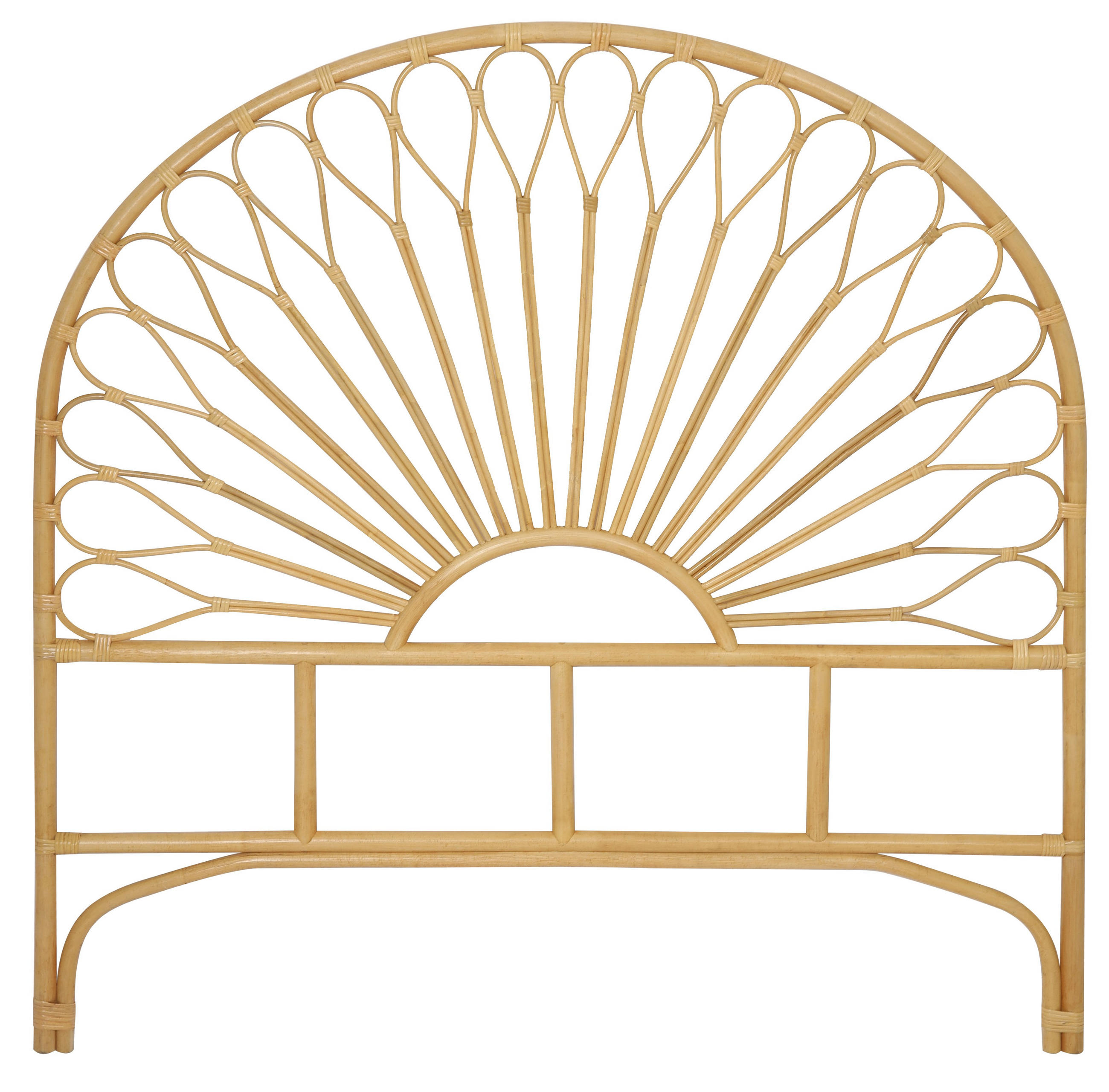 BETTKOPFTEIL Rund Braun 140 x 4 x 141 (cm) - Braun, Holz (139.5/141/3.8cm) - Nordlys