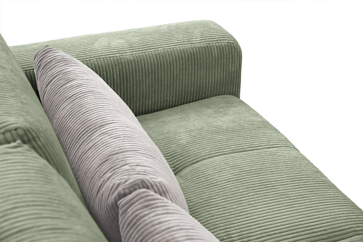 SOFA OLI 3-Sitzer, salbeigrün - Salbeigrün, Holz/Textil (208/91/108cm) - Courtois Laville