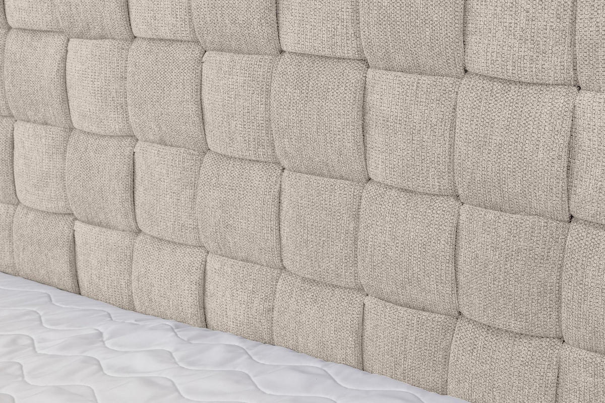 BOXBETT ROMA mit zwei Bettkästen H2/H3 Matratze und Topper 140 x 200 cm - Beige, Holzwerkstoff (140/200cm) - VENASI MÖBEL