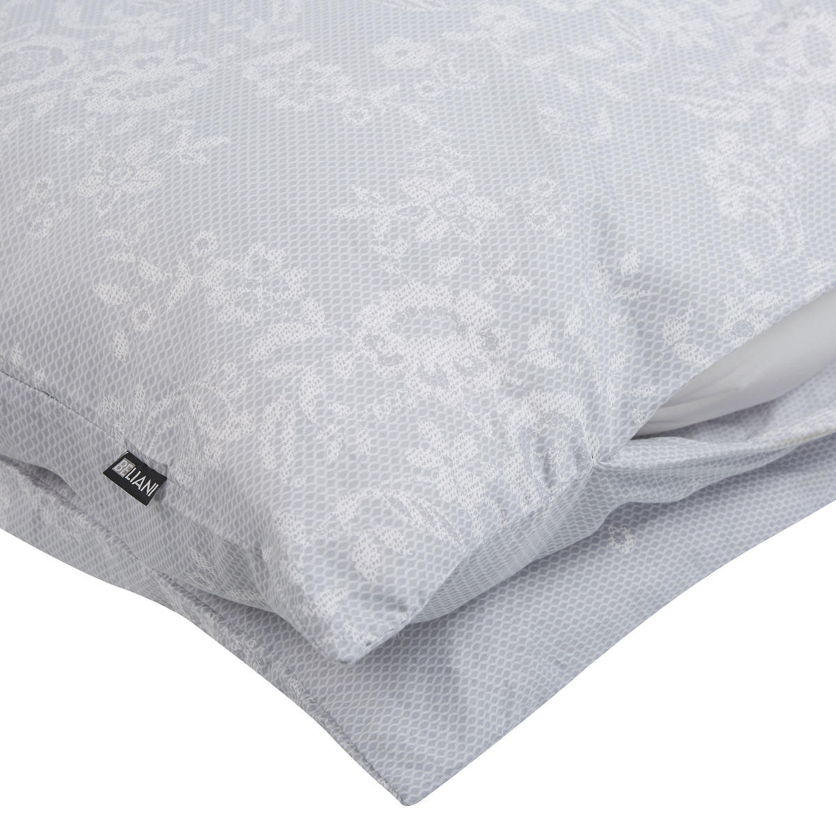 BETTWÄSCHE SET Morningside 200x220 cm - Grau, Textil (200/220cm) - Beliani