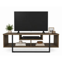 TV-ELEMENT Asal Walnuss Schwarz - Walnussfarben/Schwarz, Holzwerkstoff (119.4/40.2/35.2cm) - Decorotika