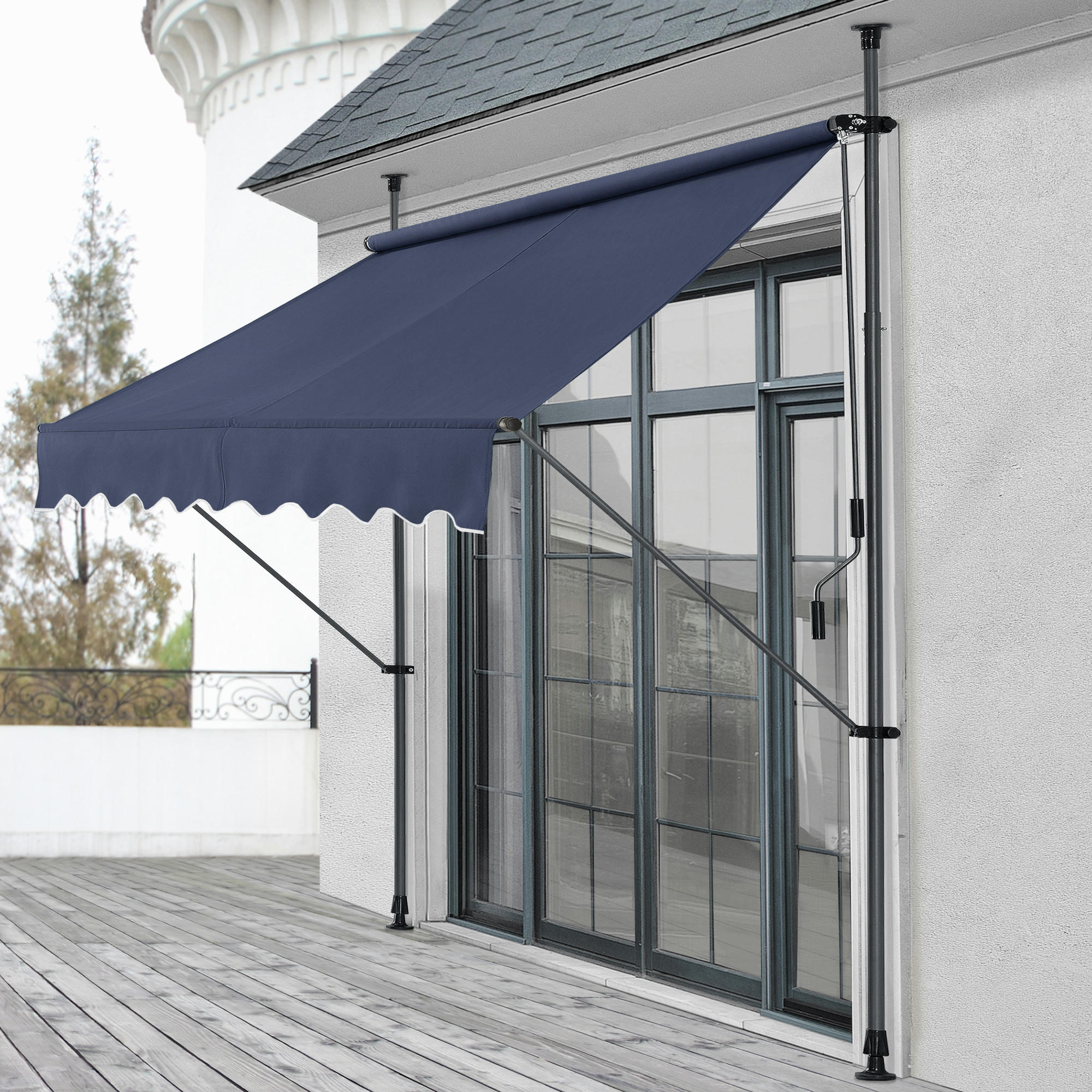 KLEMMMARKISE Stem - Dunkelblau, Textil/Metall (150/309/120cm) - pro.tec