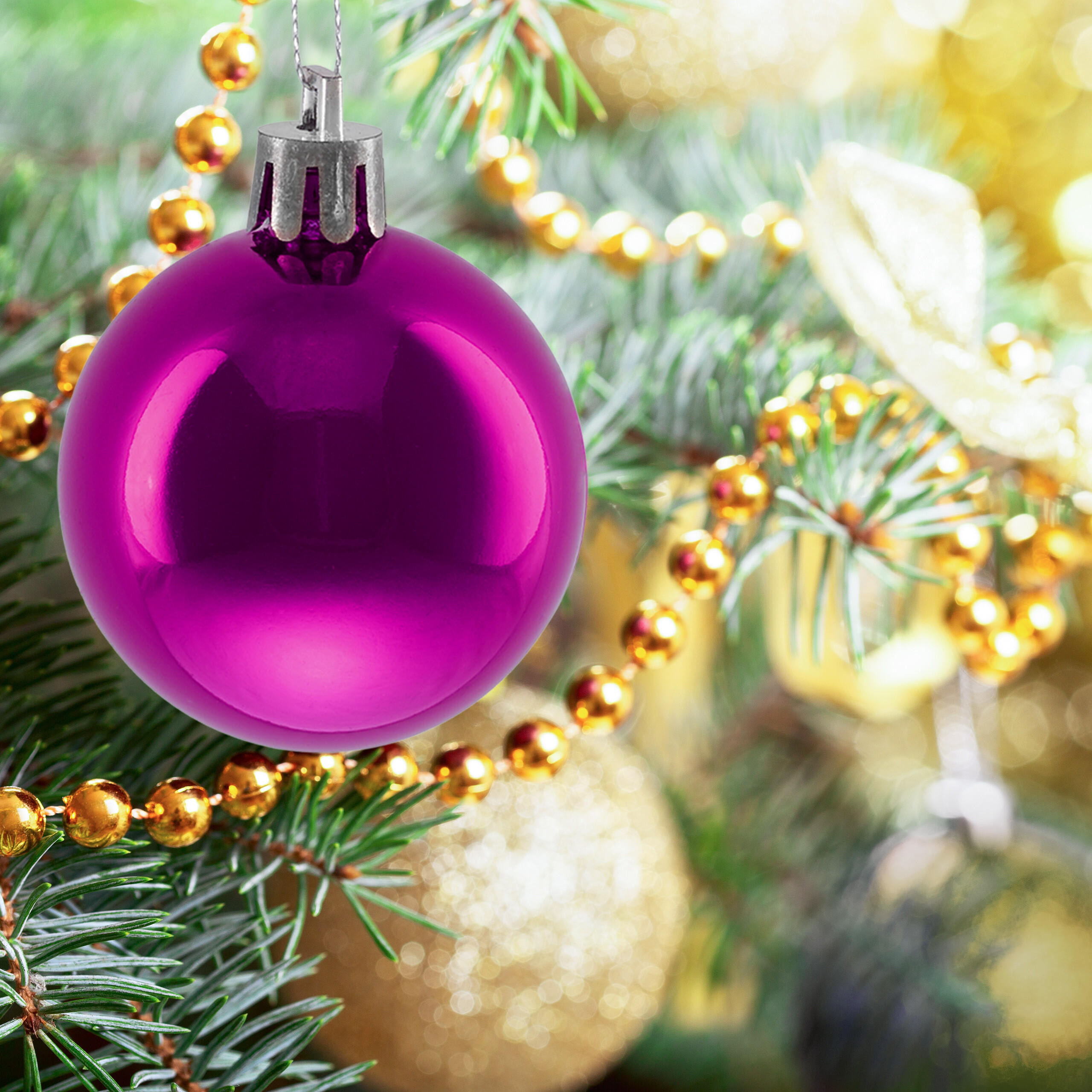 50XWEIHNACHTSKUGELN - Pink, Kunststoff (6/7/6cm) - Relaxdays