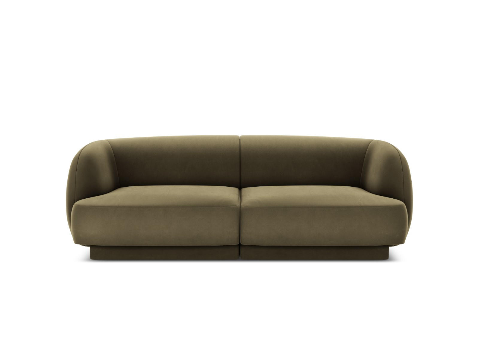 SOFA Miley aus Samt grün 2 Sitzplätze - Grün, Textil (90/70/180cm) - Micadoni