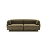 SOFA Miley aus Samt grün 2 Sitzplätze - Grün, Textil (90/70/180cm) - Micadoni
