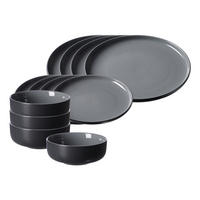 BASIC-SET Jasper Schwarz 12er Set - Schwarz, Keramik (1/1/1cm) - Ritzenhoff Breker