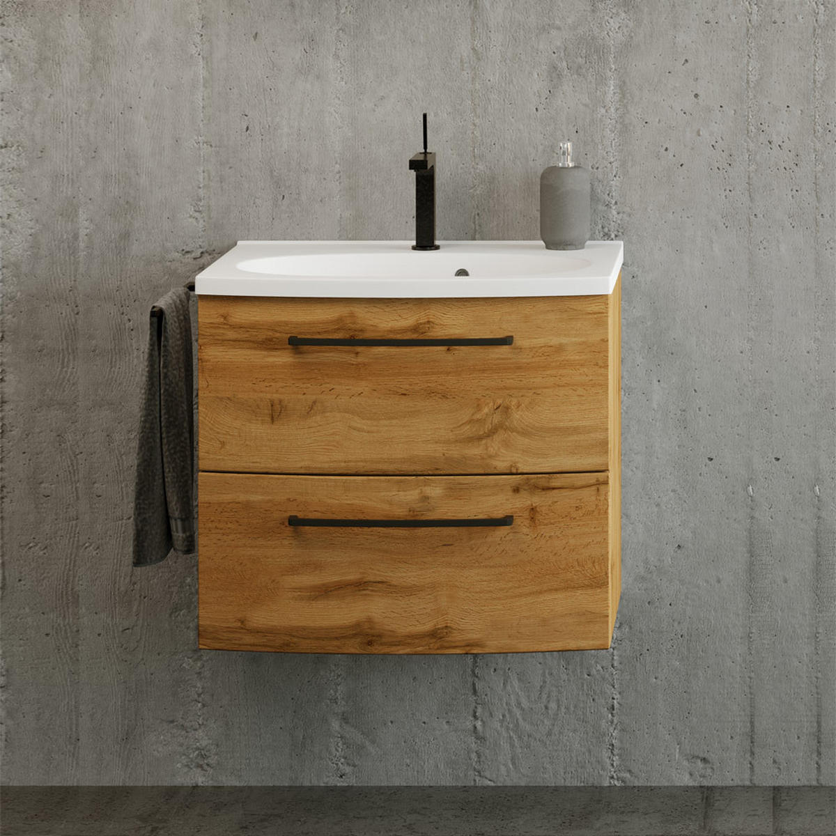 WASCHTISCH Morisson-03 - Braun, Holzwerkstoff (60/54/45cm) - Lomado