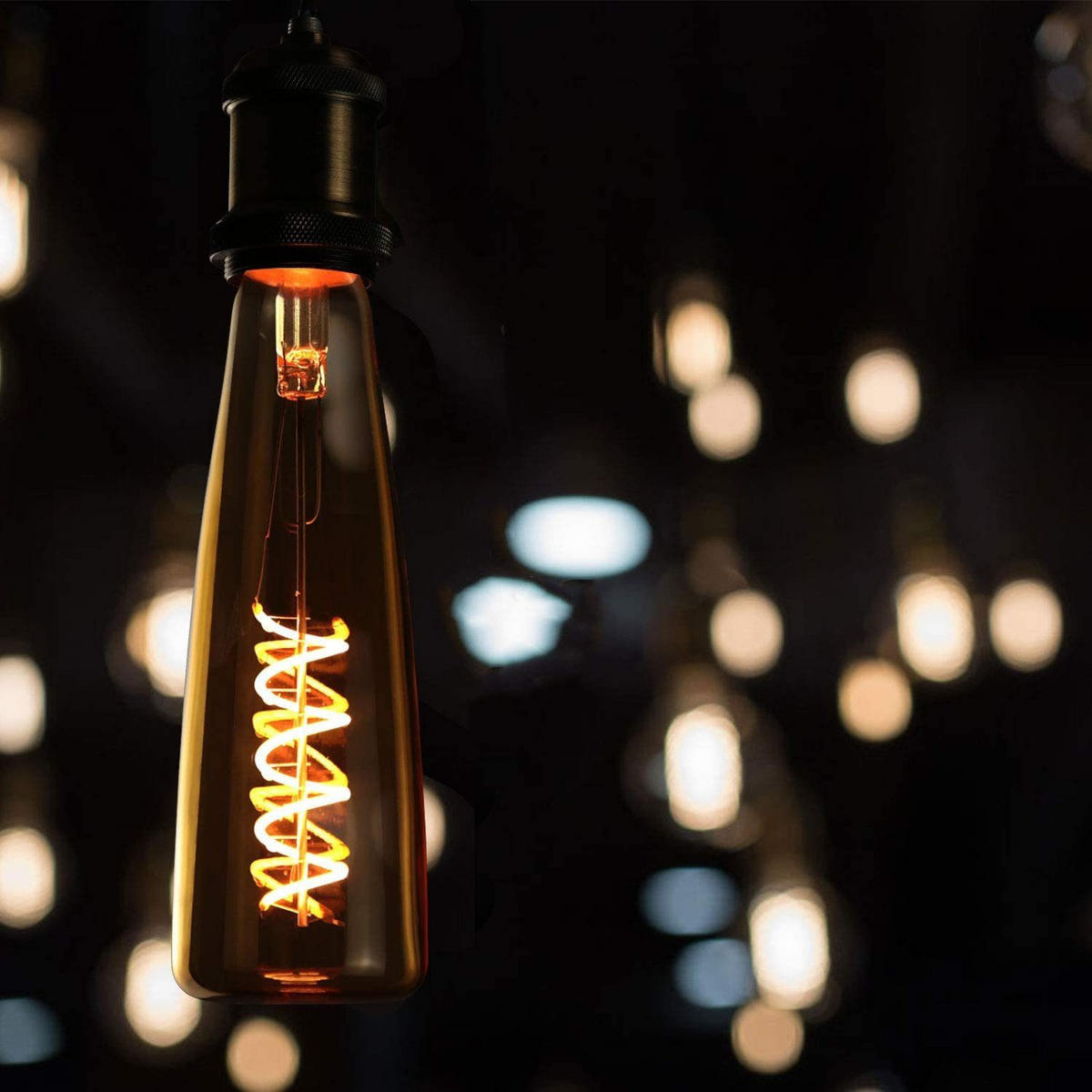 LED žárovka Arnsberg II 19,5/5,5/5,5 cm (balení po 2 ks) - hnědá, sklo (5.5/5.5cm) - Nettlife