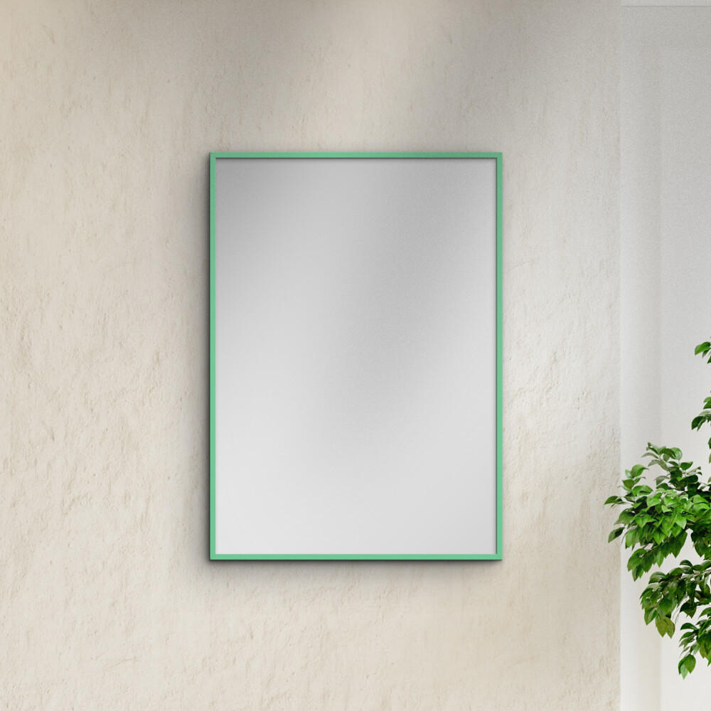 SPIEGEL - Minzfarbenes Holz - Mintgrün, Holz/Papier (50/70/2cm) - Poster&Frame