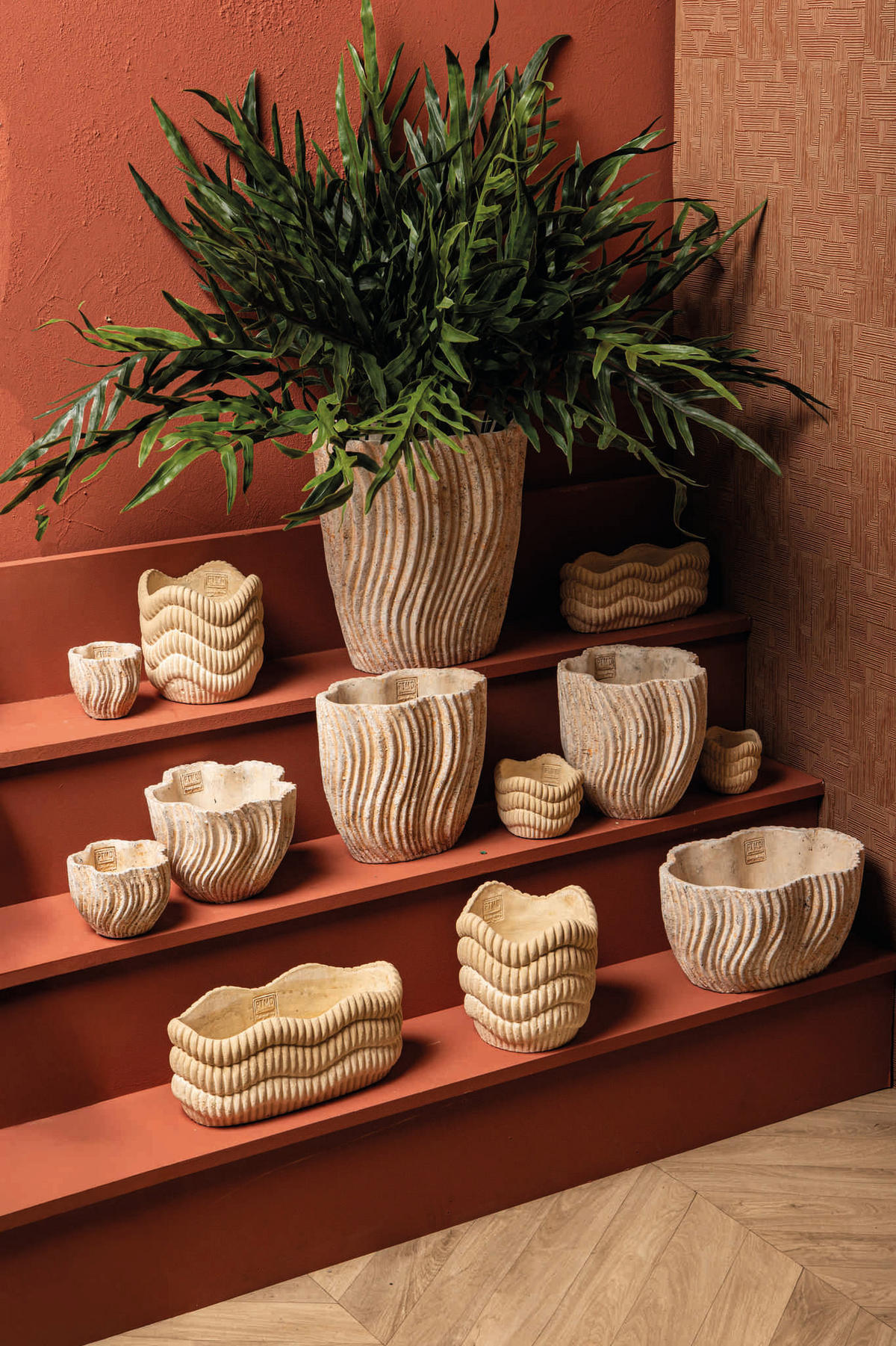 TOPF Robbien Rosa 30/20/32cm - Pink, Stein (32cm) - PTMD Collection