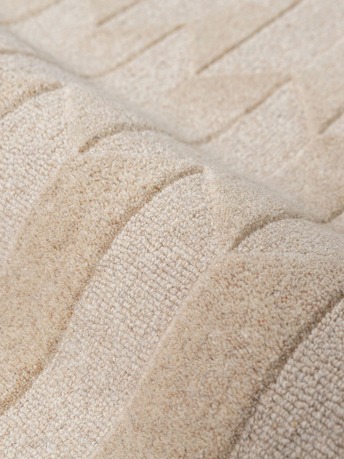 WOLLTEPPICH handgetuftet DARENT, Wabenmuster, Erdtöne-Grün, 200 x 290 cm - Grün, Textil (200/290cm) - KADIMA DESIGN