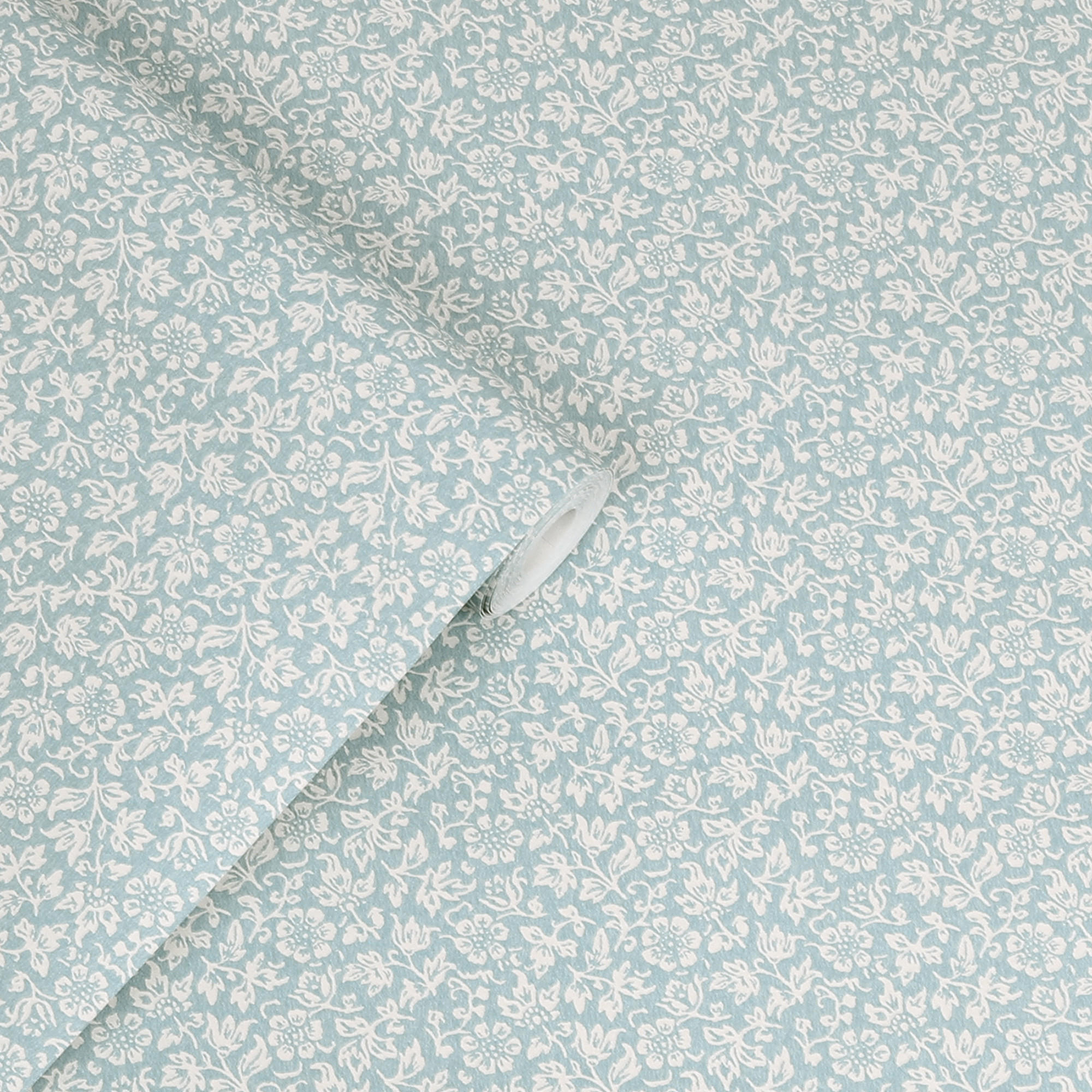 VLIESTAPETE Sweet Alyssum Pale Seaspray Blue - Hellblau, Papier/Kunststoff (52/52cm) - Graham & Brown