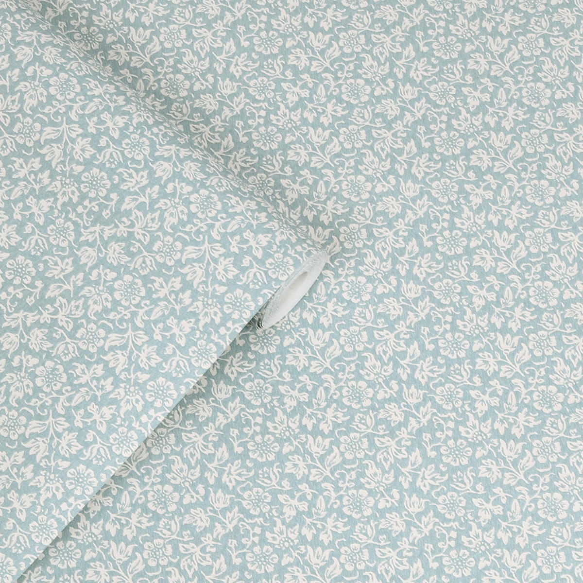 VLIESTAPETE Sweet Alyssum Pale Seaspray Blue - Hellblau, Papier/Kunststoff (1000/1000cm) - LAURA ASHLEY