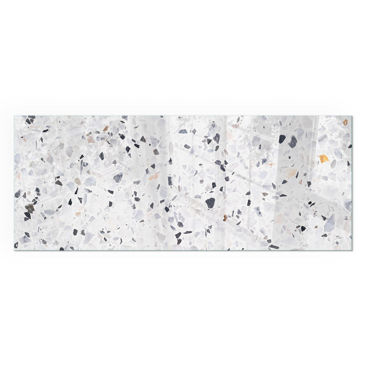 GLASPLATTE für Kamin 125x50 cm - Weiß, Glas (125/50/0.4cm) - TULUP