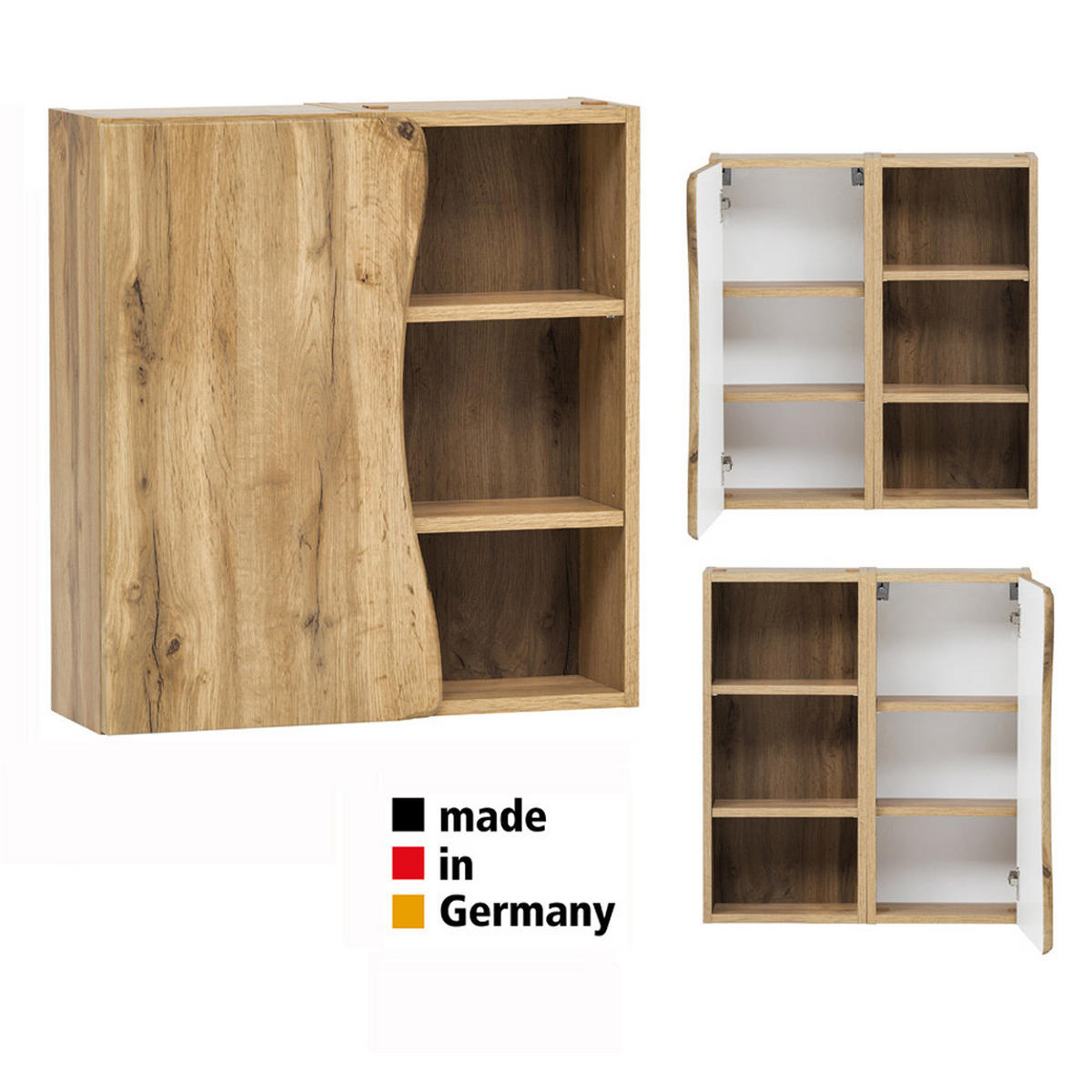 BADMÖBEL-SET 7-TLG. Kahla-03 - Braun, Holzwerkstoff (221/200/52cm) - Lomado