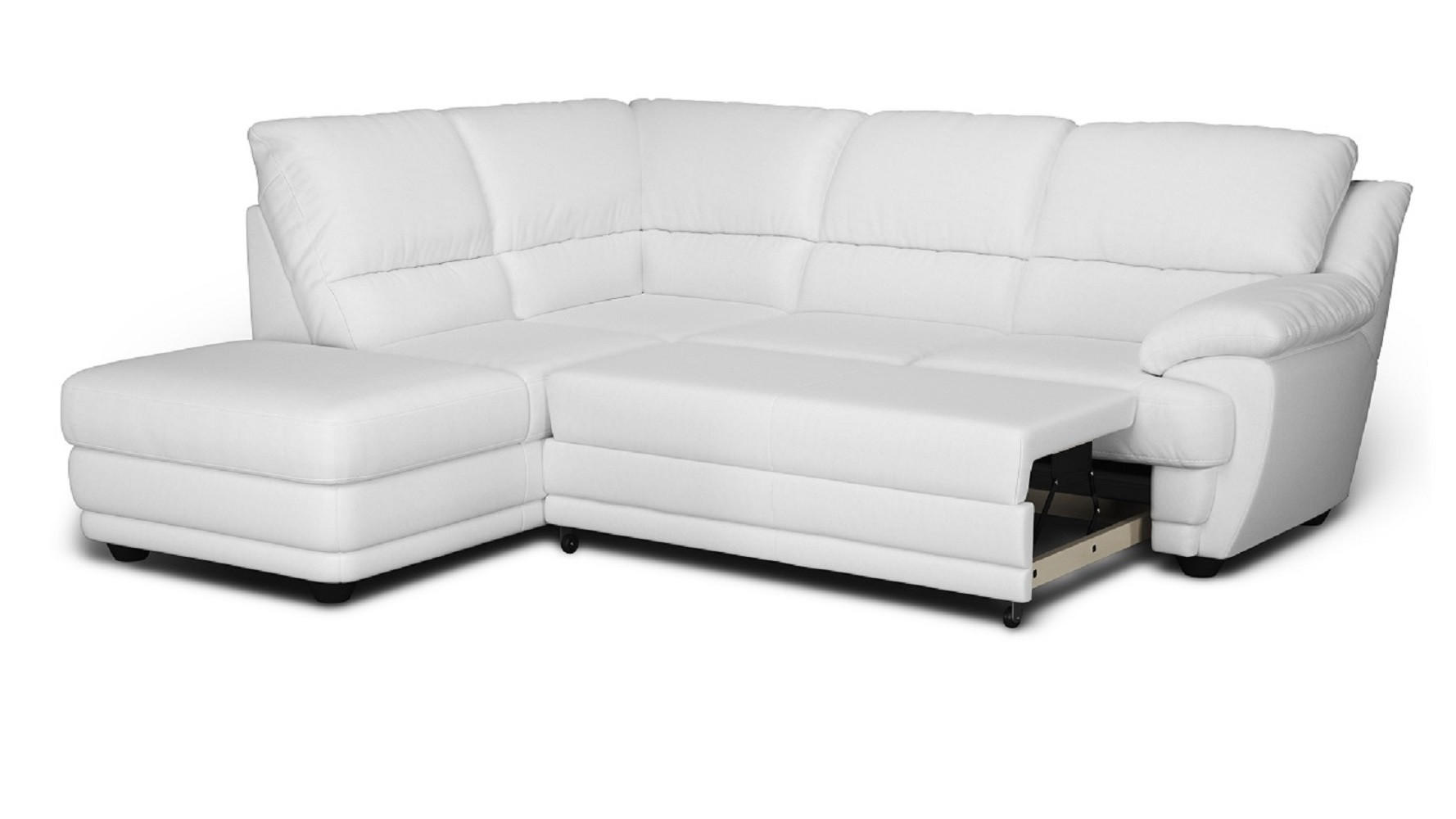 ECKSOFA mit Schlaffunktion - Schwarz/Weiß, Kunststoff/Textil (245/222cm) - Cotta