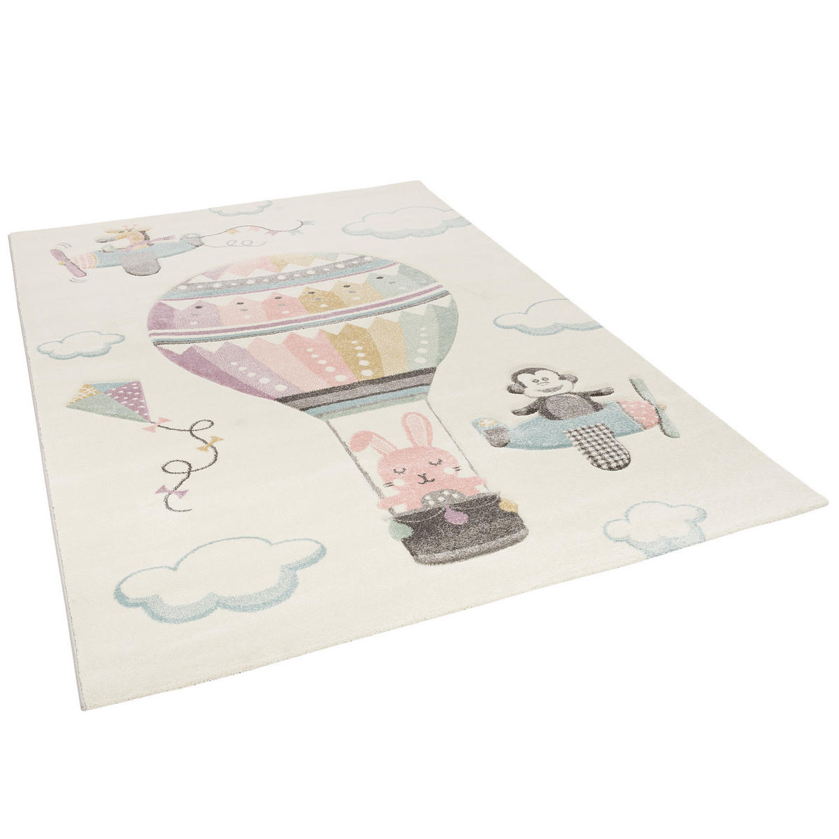 KINDER TEPPICH MAUI KIDS HEISSLUFTBALLON - Multicolor, Textil (120/170cm) - Pergamon
