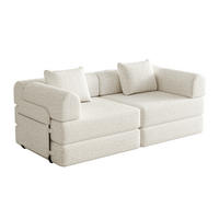 2-SITZER SOFA Chenille Beige mit Armlehnen-Ablagefach - Beige, Textil (183.8/69.8/91.4cm) - WISHDOR