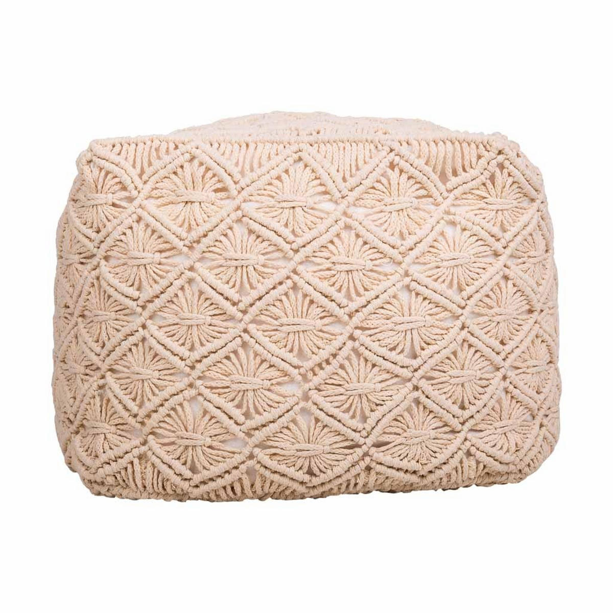 POUF aus Baumwolle, 45x40cm - Beige, Textil (45/40/45cm) - Wanderlust