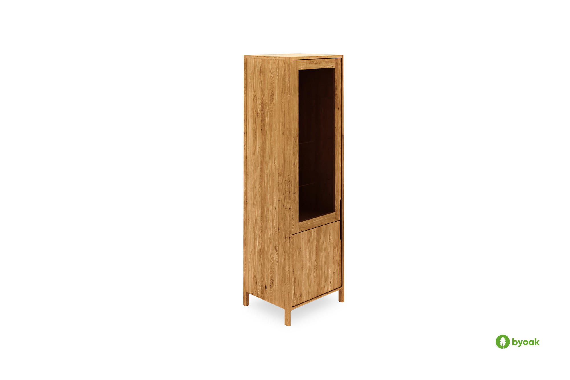 VITRINE PAUL Wildeiche - Wildeiche, Holz (59/188/50cm) - byoak