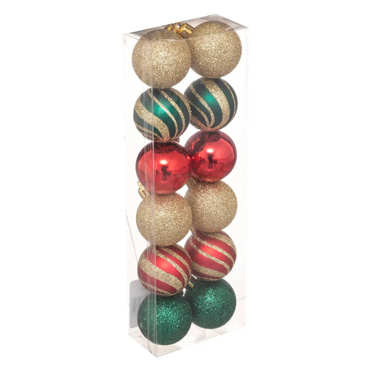 WEIHNACHTSKUGELN 4 cm 12er-Set - Rot/Goldfarben, Kunststoff (4/5.3/4cm) - Atmosphera Createur d´interieur
