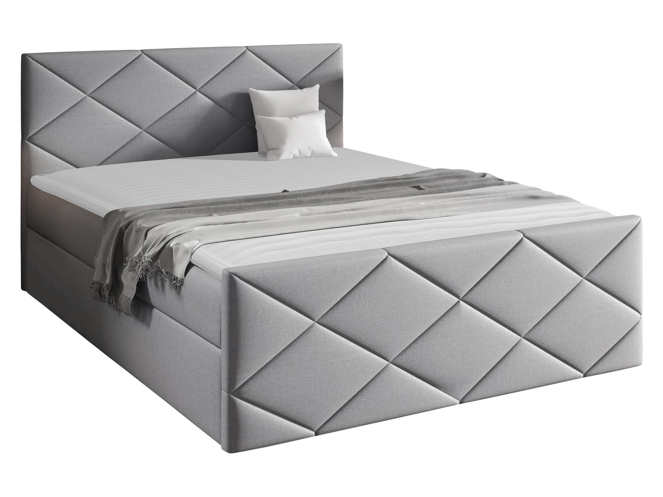 BOXBETT Herkules - Hellgrau, Holz (180/200cm) - MIRJAN24