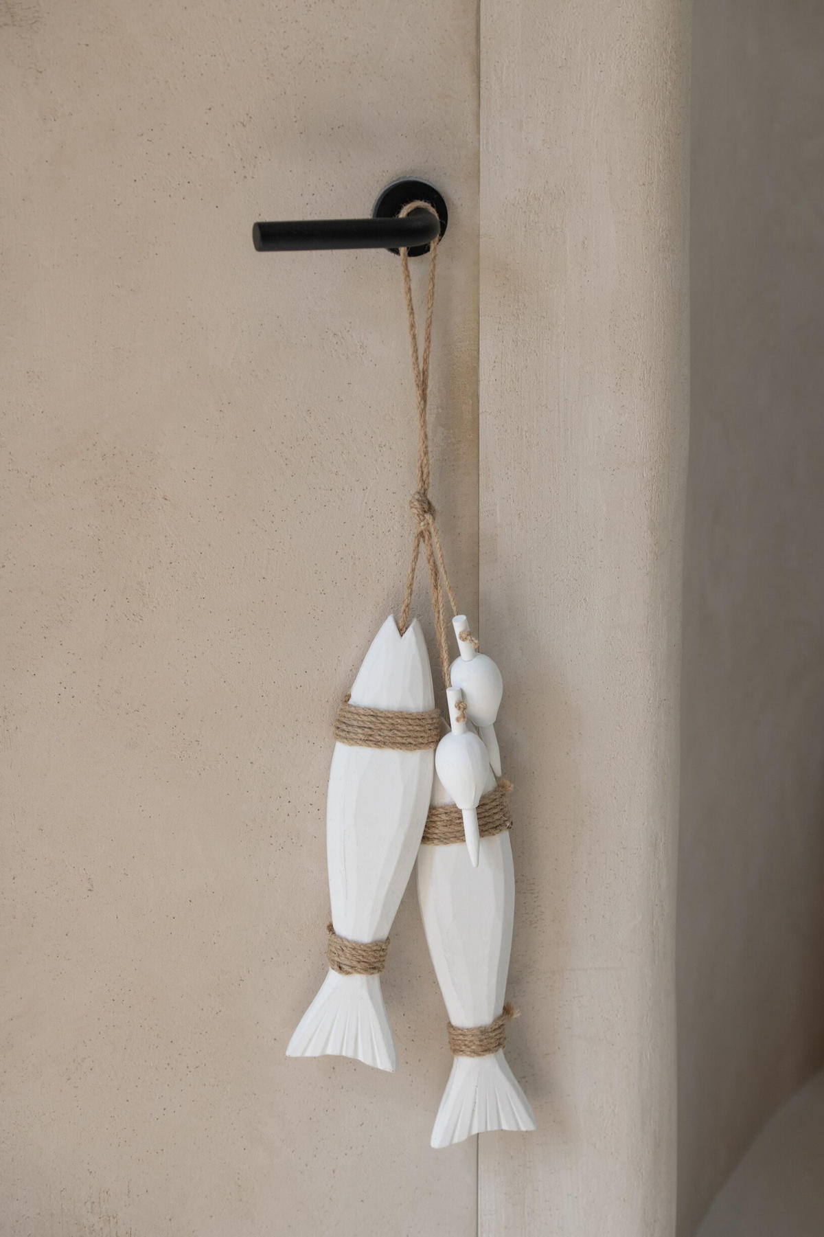AUFHÄNGER FISCH (2ER SET) - Weiß, Holz (4/65/7cm) - J-Line