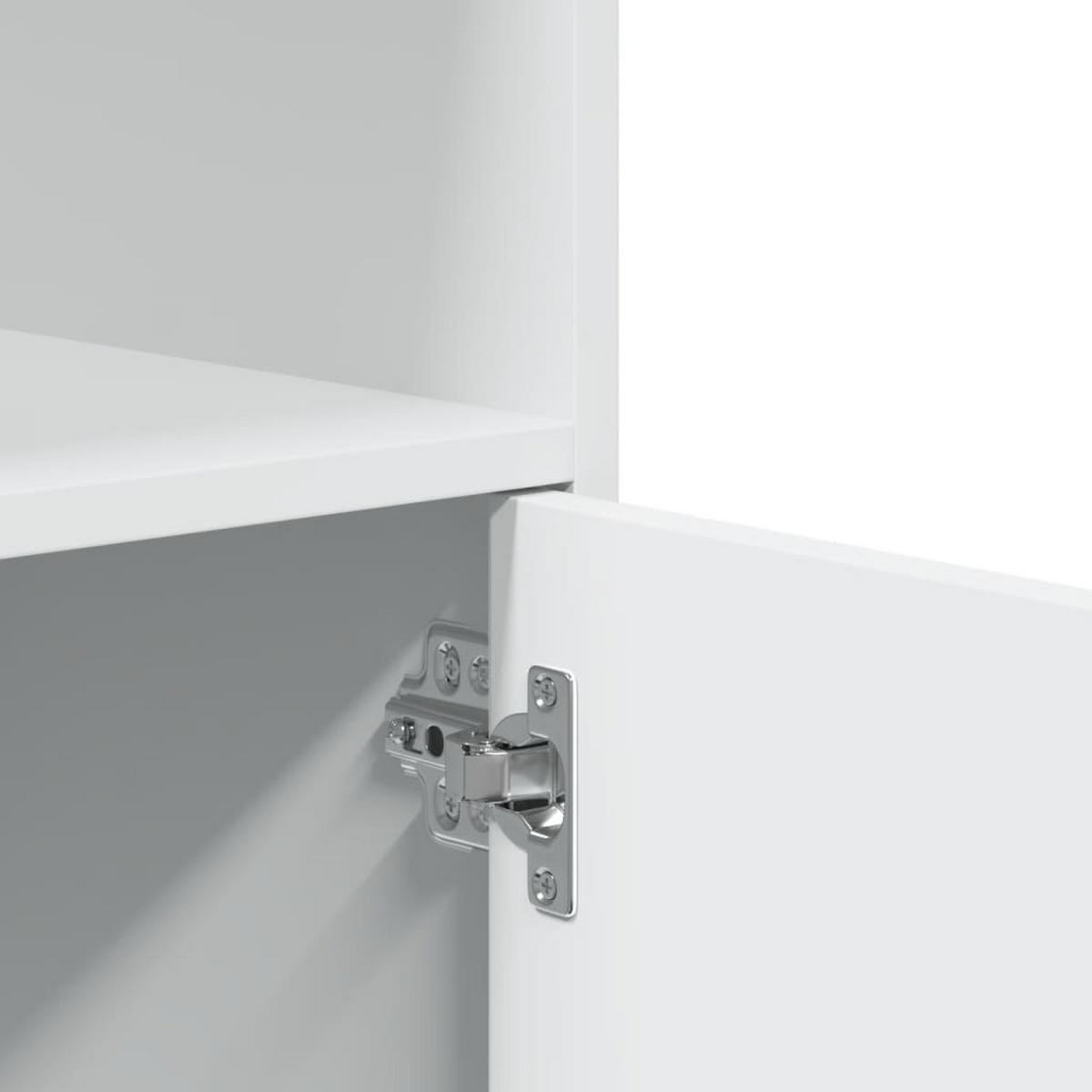 SIDEBOARD mit 4 Rollen, 2 Türen 55/40/91 cm aus Holzwerkstoff Weiß - Weiß, Holz (55/91/40cm) - vidaXL