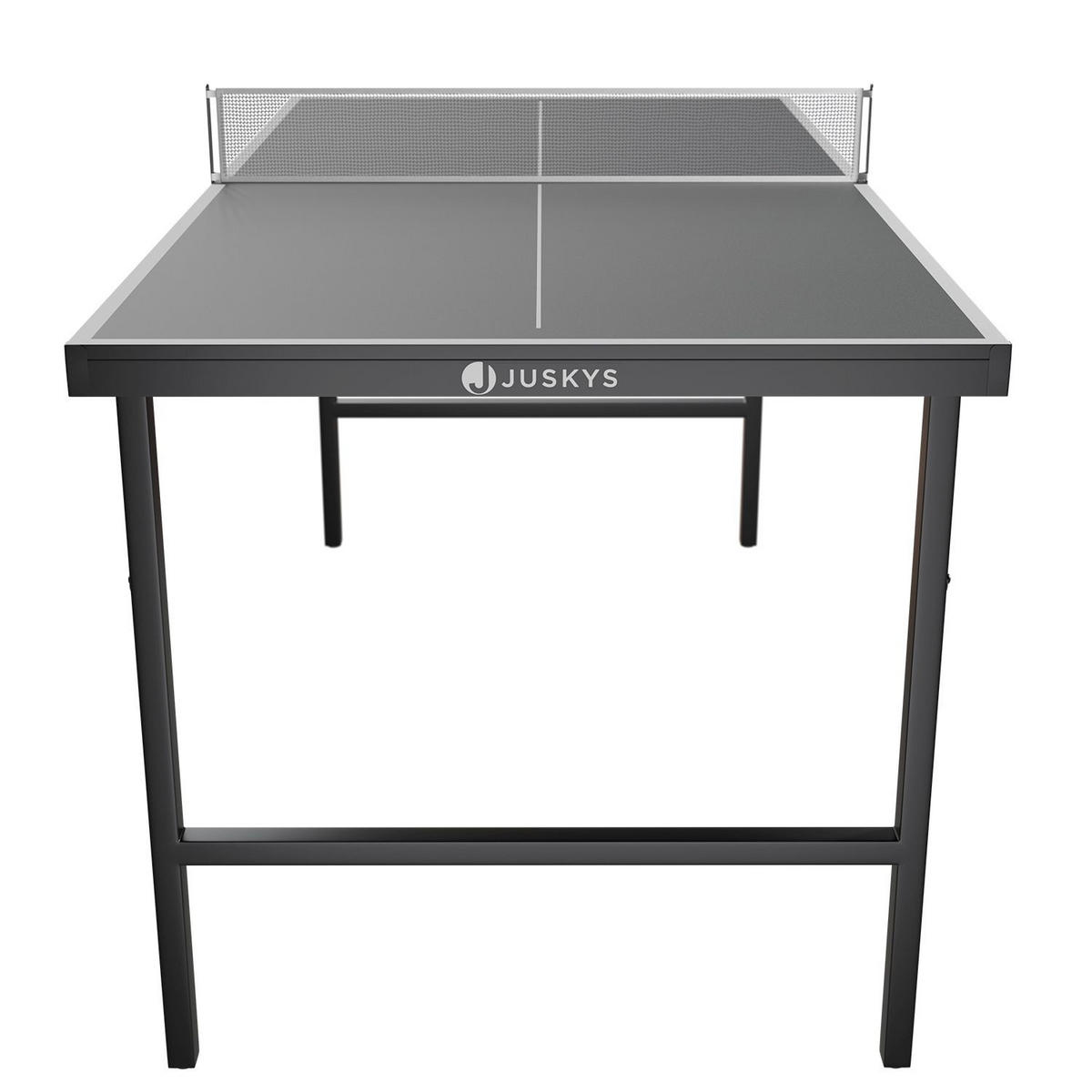 TISCHTENNISPLATTE Flexi platzsparend klappbar - Schwarz, Holz (71/83/71cm) - Juskys