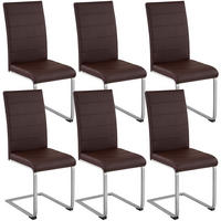 SCHWINGSTUHL 6er Set Bettina 41 x 52 x 99 cm braun - Braun, Textil (52/99/41cm) - tectake