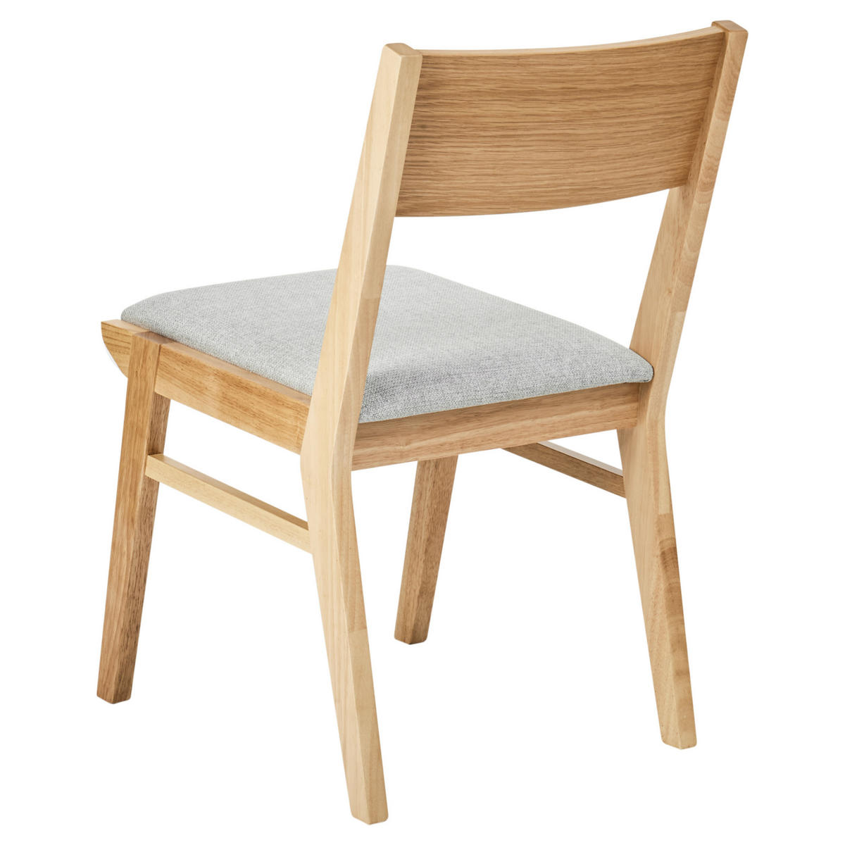 ESSZIMMERSTUHL 2er-Set Hellgrau Enola - Hellgrau/Braun, Holz (45/80/60cm) - Beliani