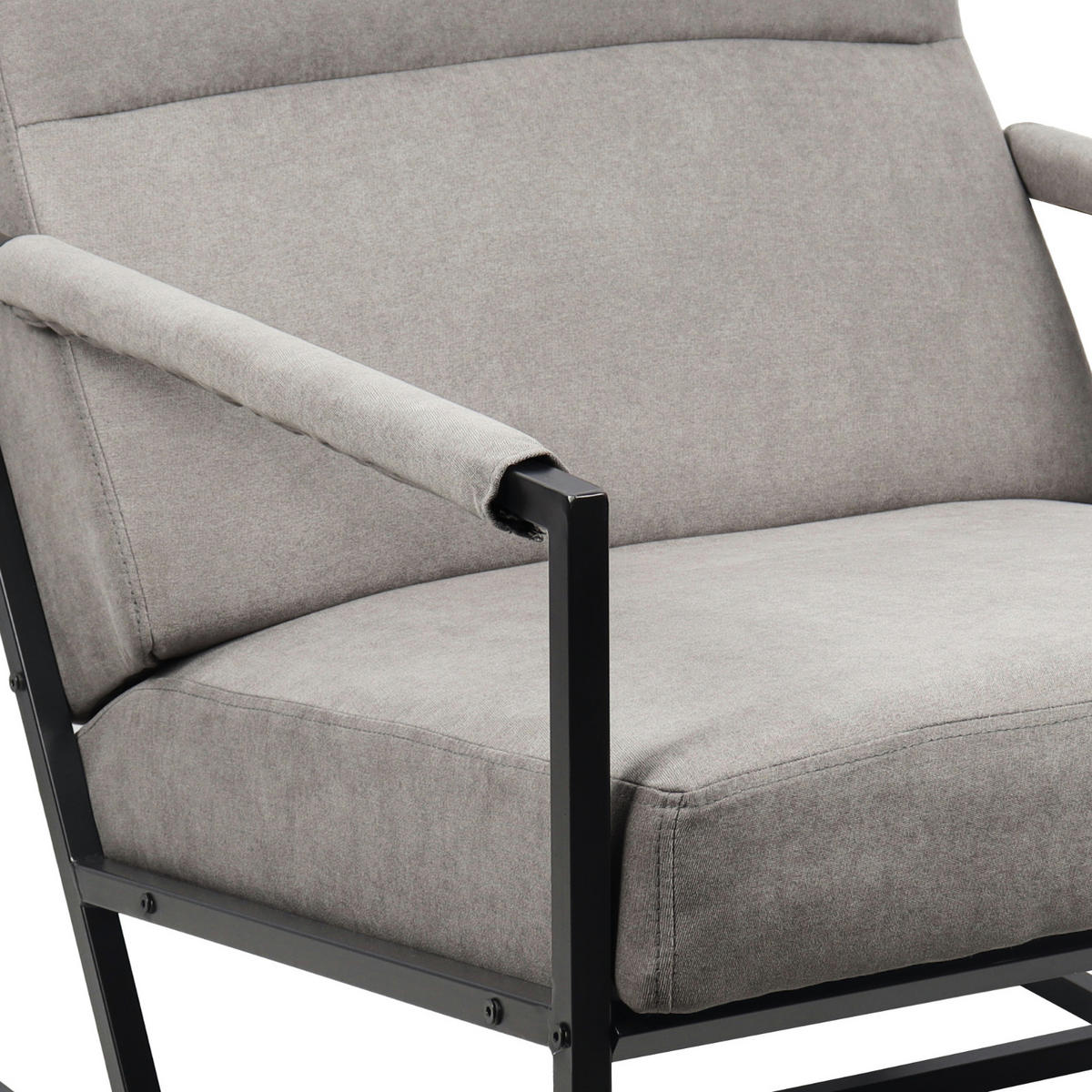 LOUNGESTUHL CHRIS - Grau, Textil (66/77/82cm) - SVITA