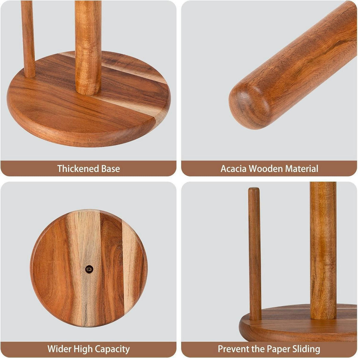 KÜCHENROLLENHALTER Akazienholz 33 cm - Multicolor, Holz (16.5/7.6/33cm)