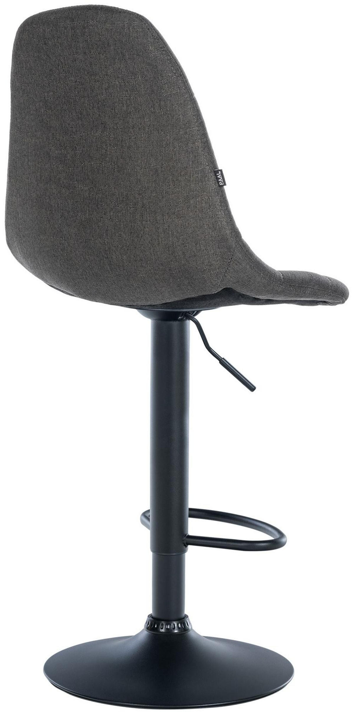 BARHOCKER Metall dunkelgrau - Dunkelgrau, Textil/Metall (47/99/56cm) - CLP