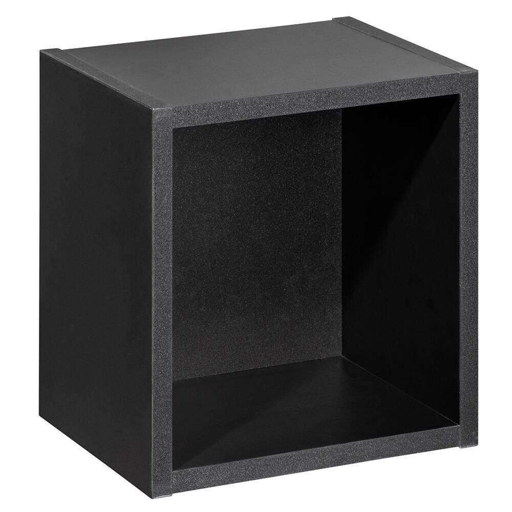 BADEZIMMERREGAL Skelbolu - Schwarz, Holzwerkstoff (27/25/21cm) - [en.casa]